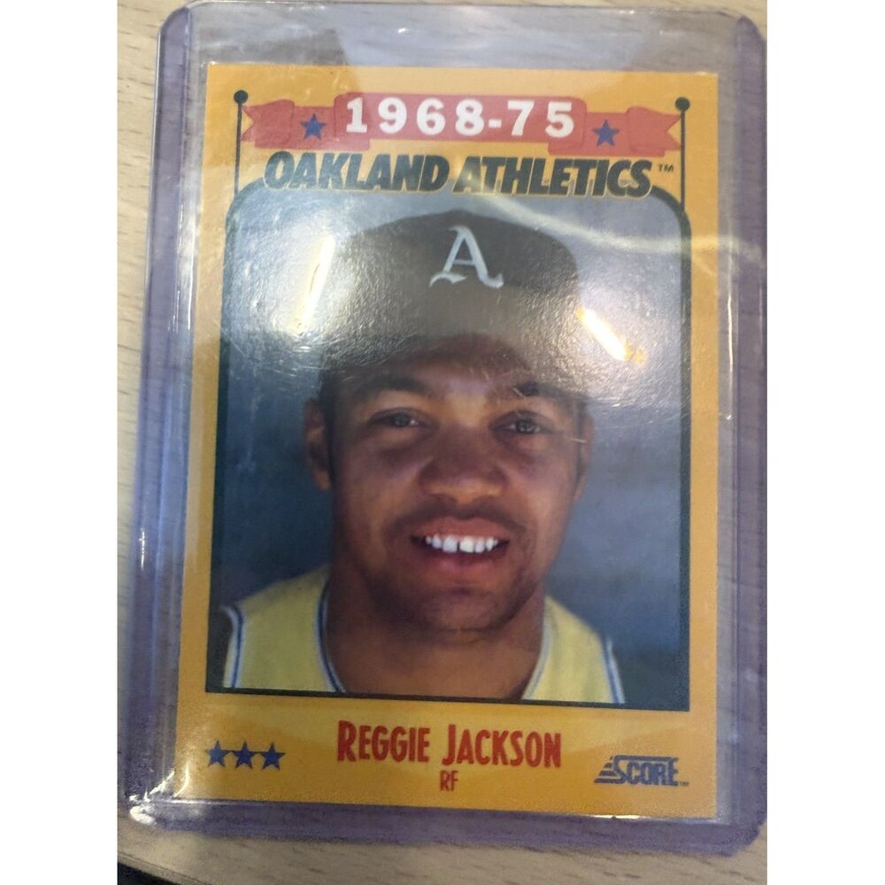 1988 Score Reggie Jackson Salute #500 Oakland Athletics 1968-75